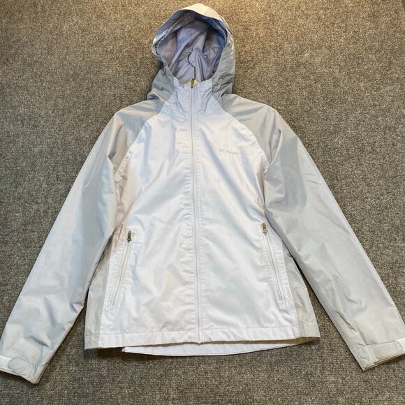 Columbia Jackets & Blazers - Columbia Womens Medium Gray Omni Heat Hooded Rain Coat Jacket Windbreaker